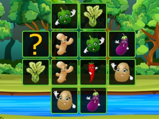 Vegetable Cards Match Game